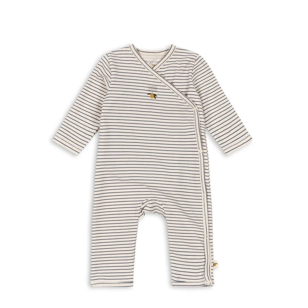 NEWBORN LONG SLEEVE ONESIE - STRIPE COMO