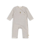NEWBORN LONG SLEEVE ONESIE - STRIPE COMO