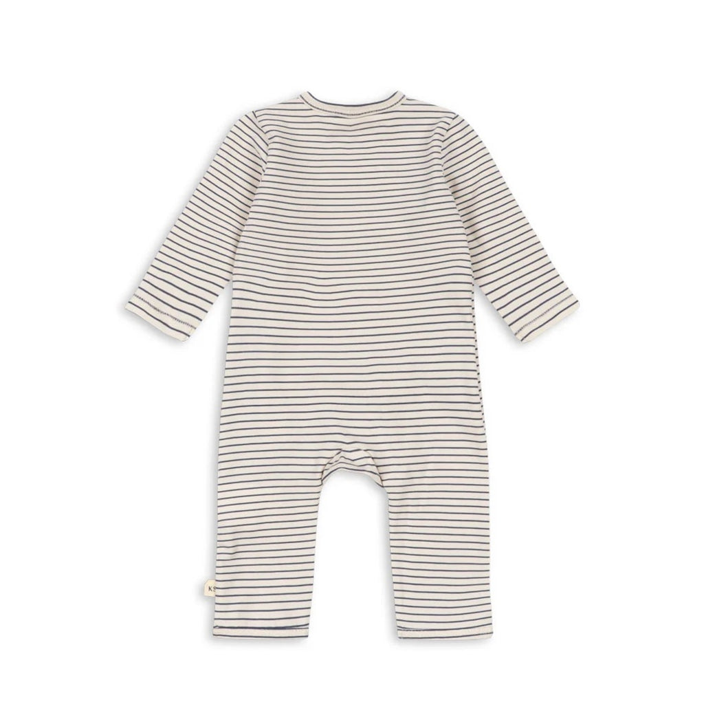 NEWBORN LONG SLEEVE ONESIE - STRIPE COMO