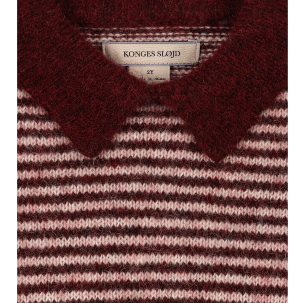 PIPO POLO SWEATER - MAHOGANY STRIPE