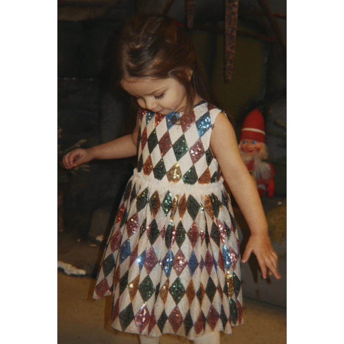 YVONNE HARLEKIN SEQUIN DRESS