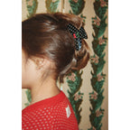 LARGE CLAW HAIR CLIP - CHERRY DOT