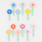 12 RAINBOW DAISY CANDLES
