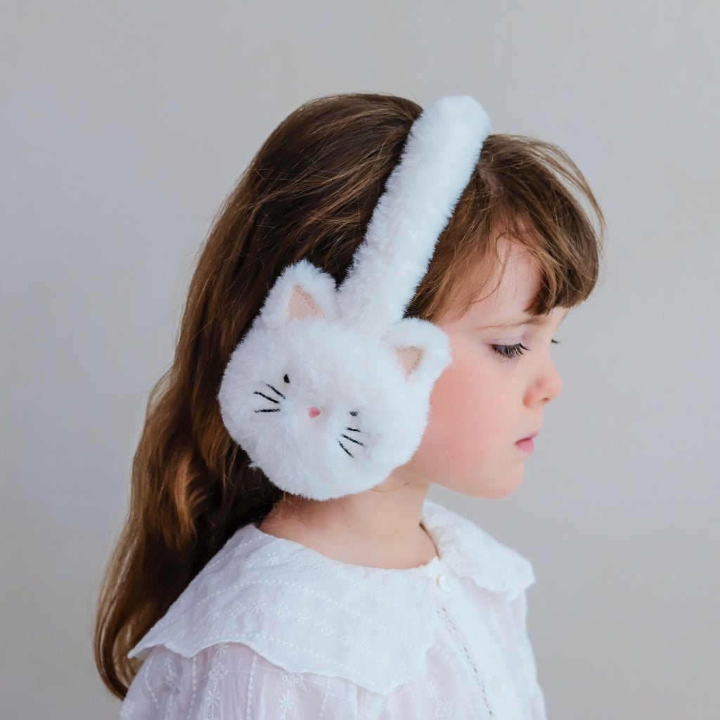 CREAM KITTY CAT EARMUFFS