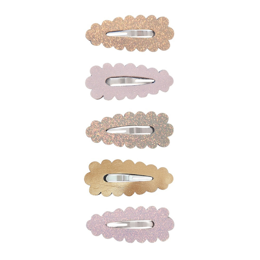 DREAMWISH SCALLOPED MINI HAIR CLIPS