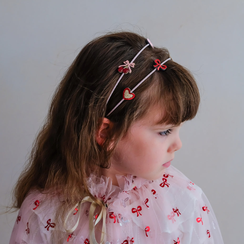 FANCY CHERRIES DOUBLE HEADBAND