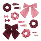 HAIR ACCESSORIES GIFT POUCH - BURGUNDY