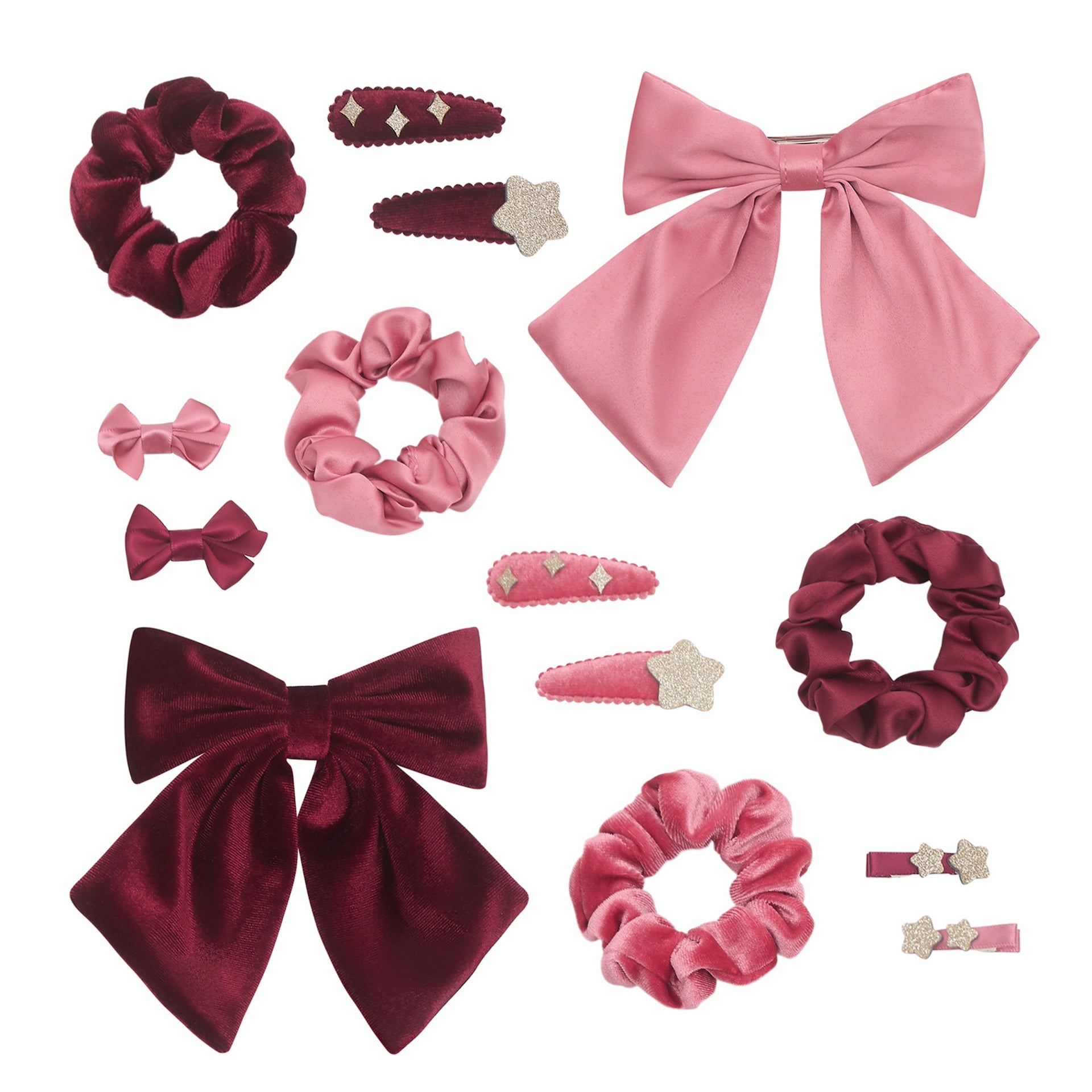 HAIR ACCESSORIES GIFT POUCH - BURGUNDY