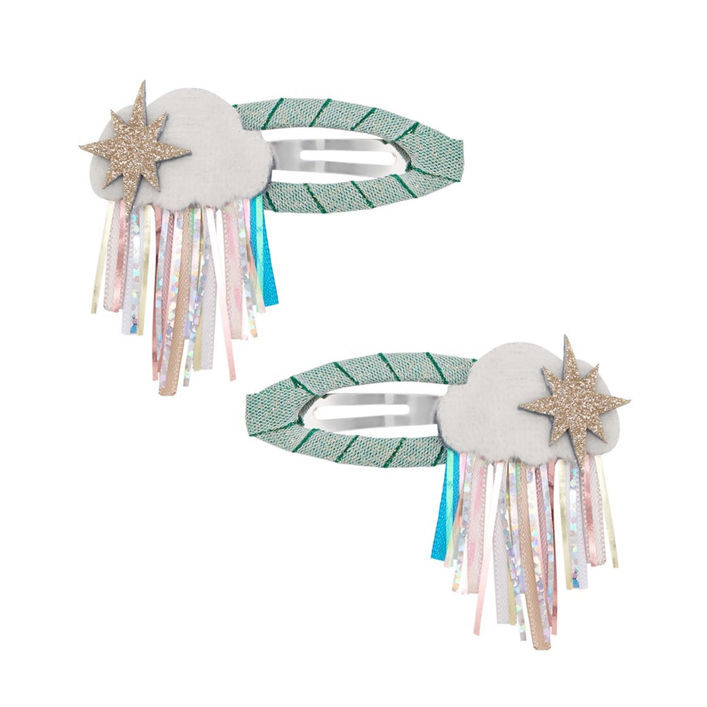 RAINY CLOUD HAIR CLIPS