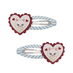 SCALLOPED KITTY HAIR CLIPS