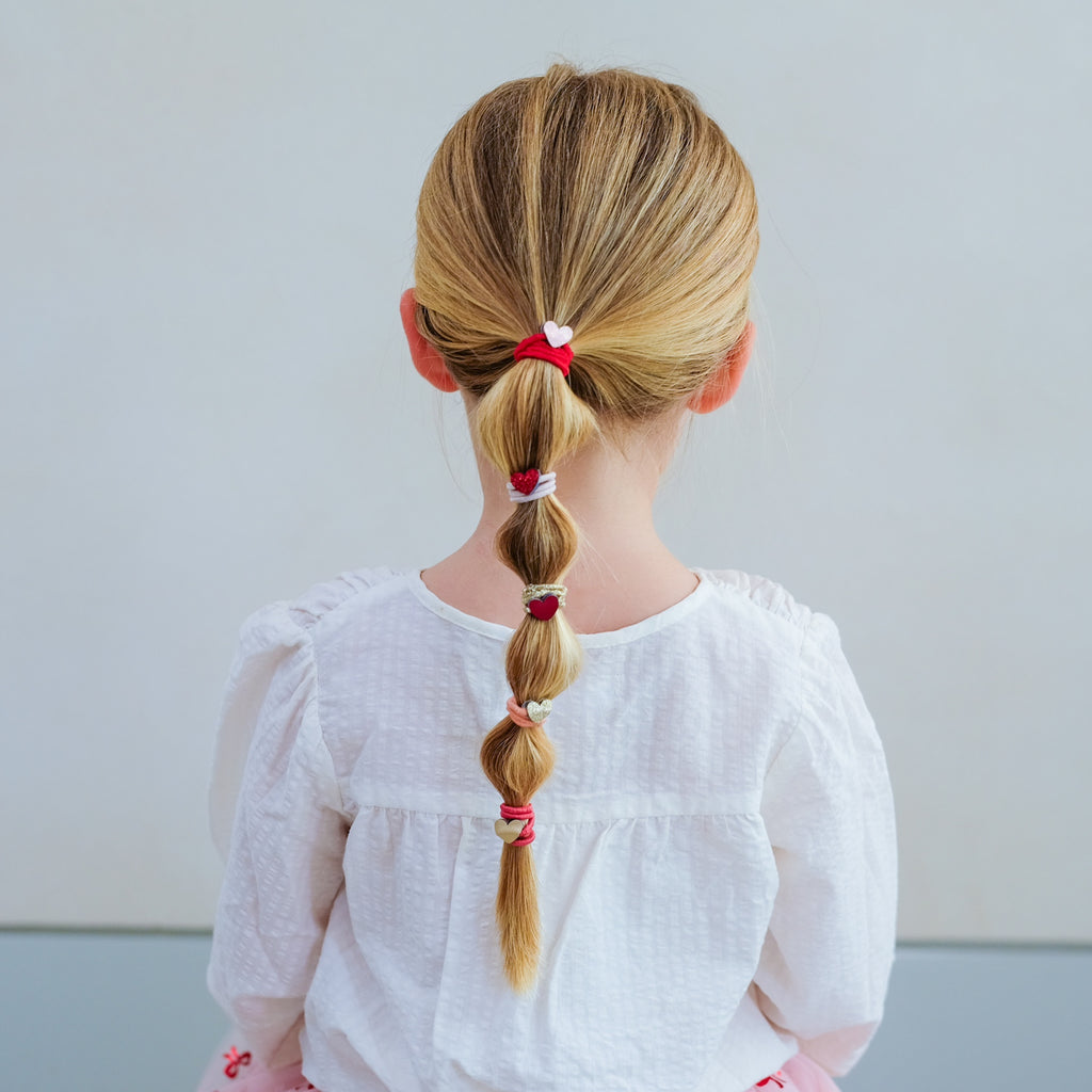 TEENY WEENY HEART HAIR PONIES