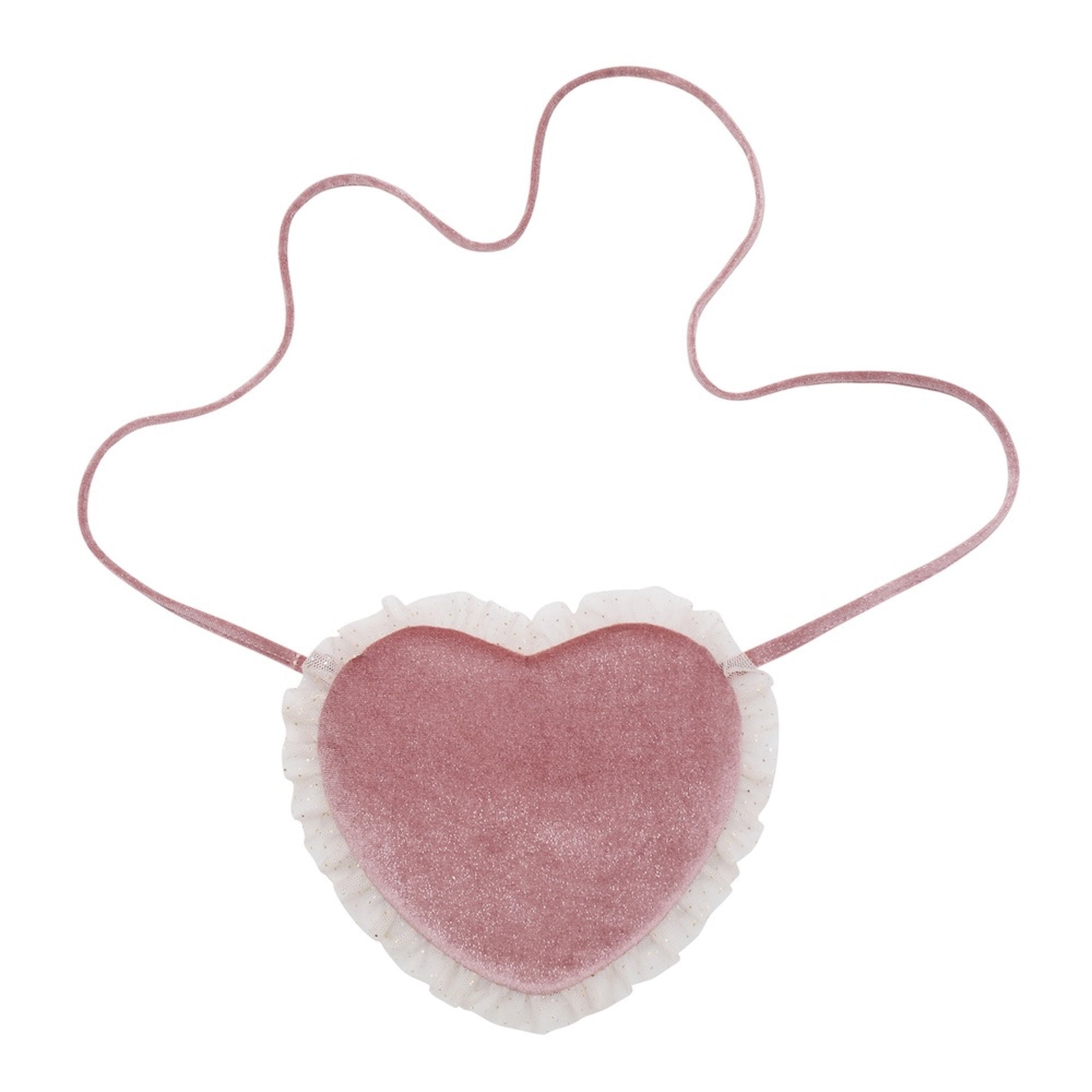 TULLE VELVET HEART BAG