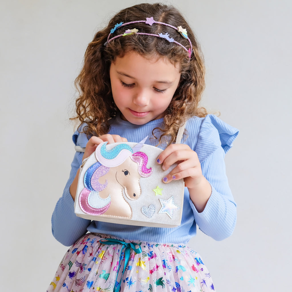 VELVET UNICORN BAG
