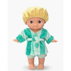 BASILE AT HOME DOLL - GREEN STRIPE BATH SET