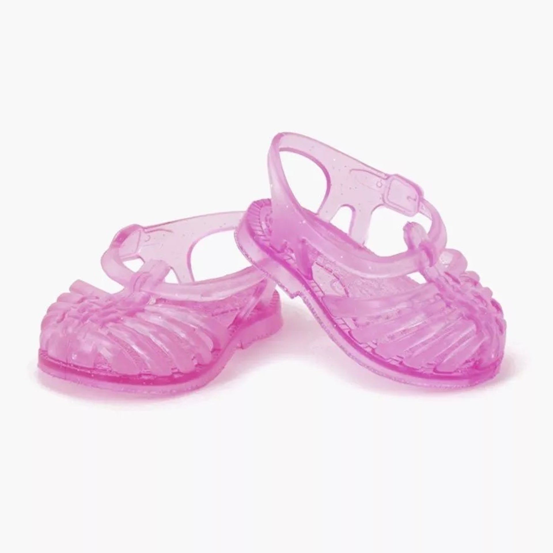 GLITTERY PINK DOLL BEACH SANDALS