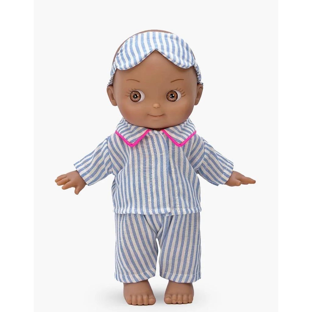 NOAH AT HOME DOLL - BLUE STRIPED SLEEP SUIT
