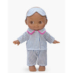 NOAH AT HOME DOLL - BLUE STRIPED SLEEP SUIT