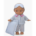 NOAH AT HOME DOLL - BLUE STRIPED SLEEP SUIT