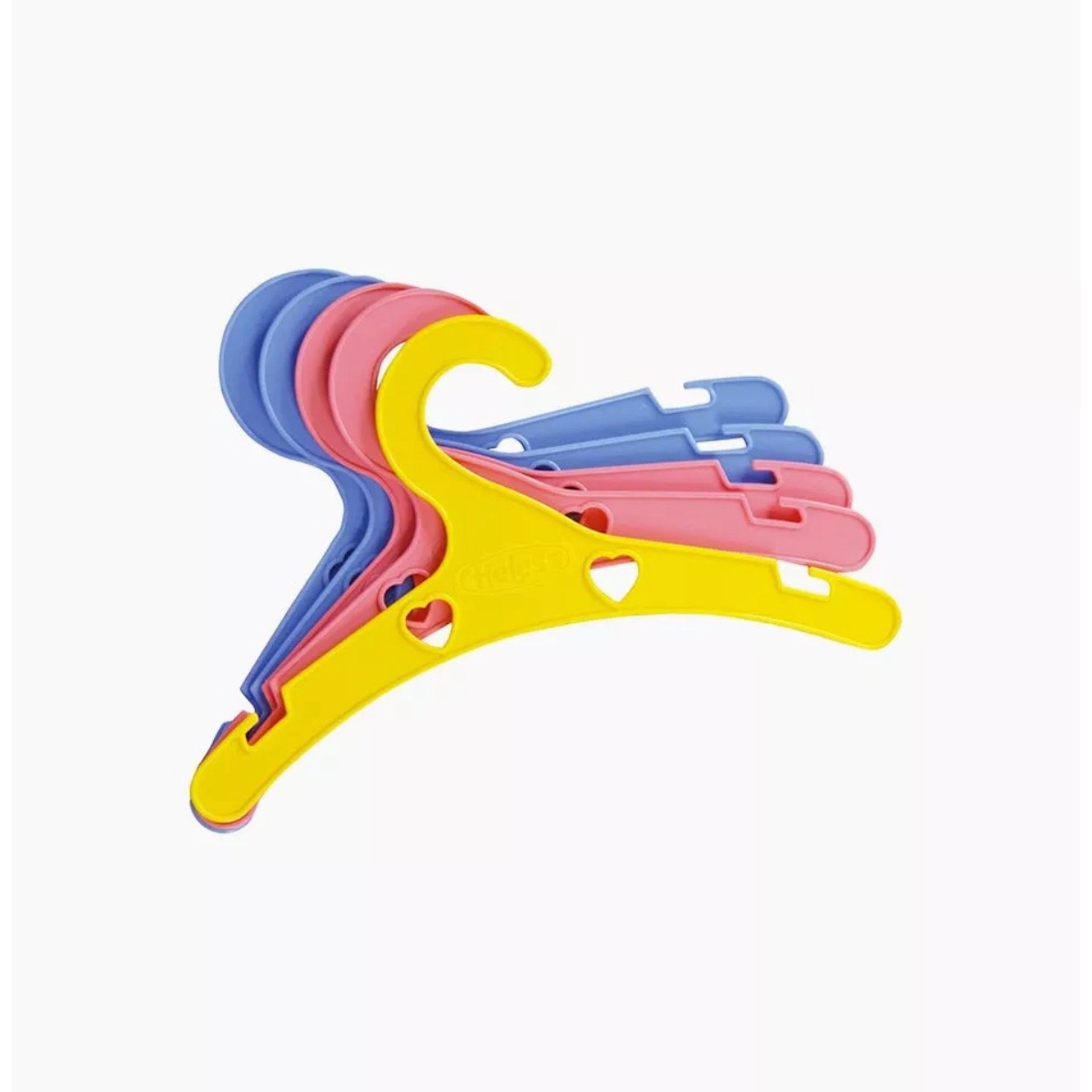 SET OF 5 COLOURFUL DOLL CLOTHES HANGERS
