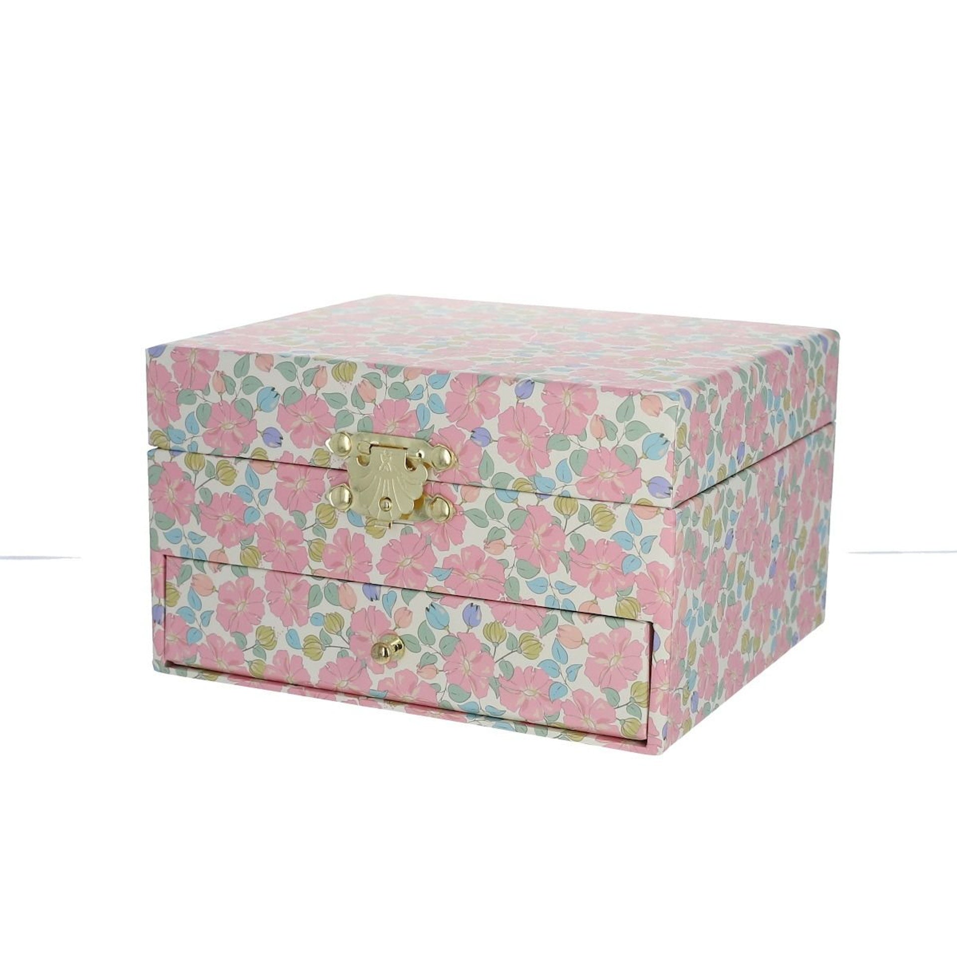 MUSICAL JEWELLERY BOX - PINK FLORAL