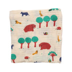 MUSLIN SWADDLE BLANKET - ANIMALS FOREST