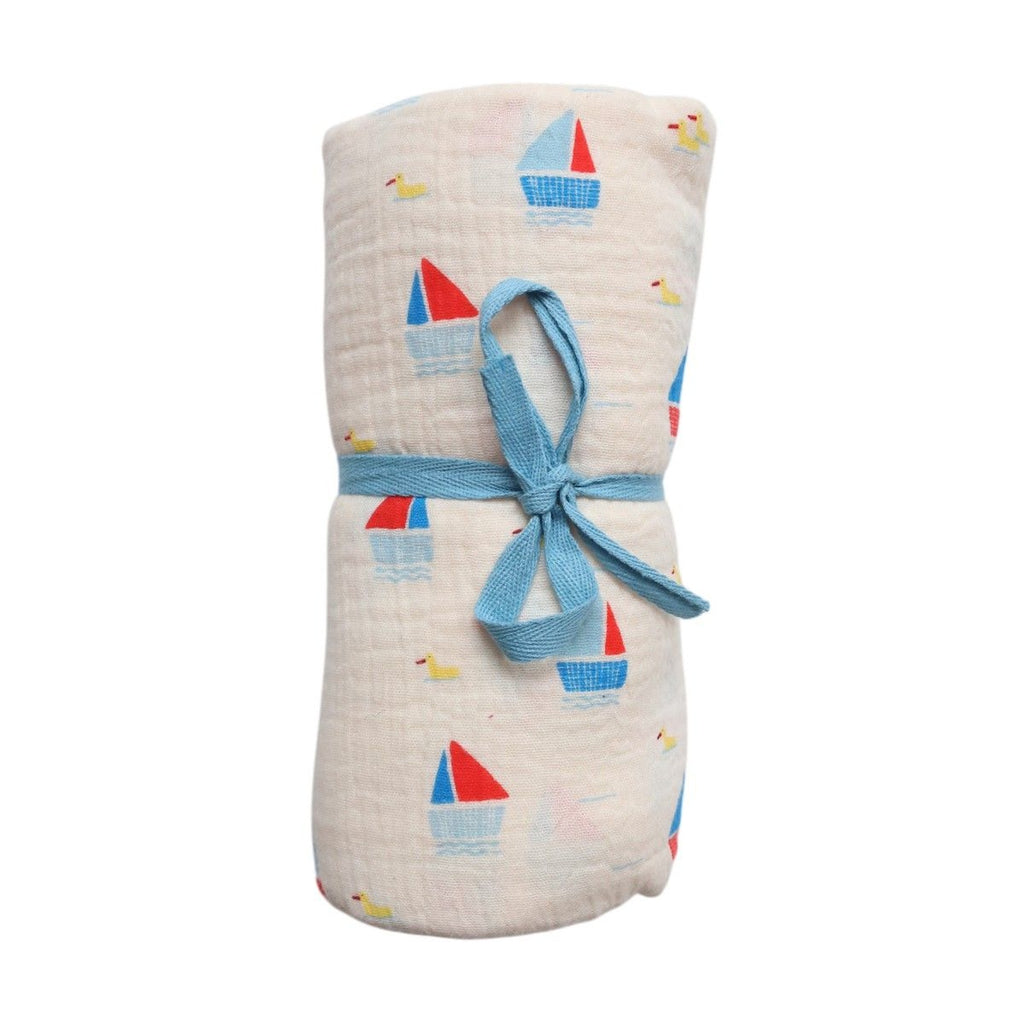 MUSLIN SWADDLE BLANKET - LITTLE SAILOR