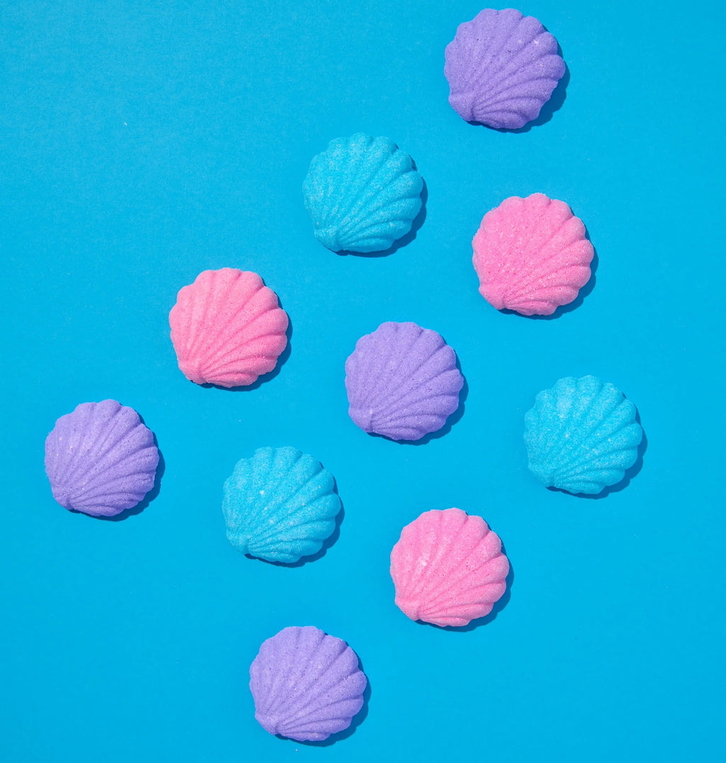 BATH BOMB SET OF  7 - SEA SHELLS