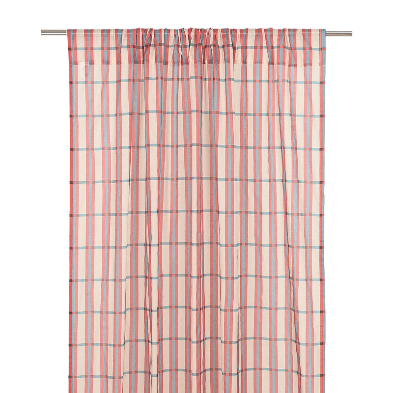 WENDY SHEER VOILE CURTAIN 140 x 280 CM - Red Turquoise Tiles