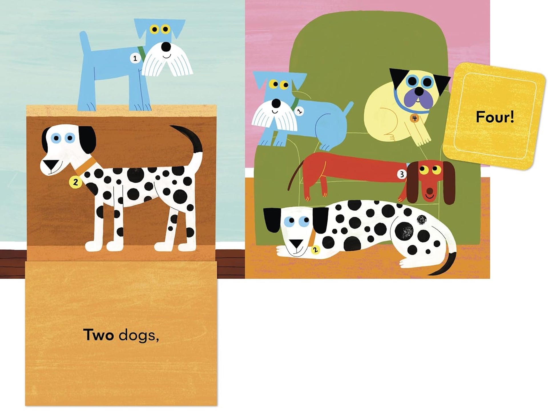 ONE DOG, TWO DOGS LIFT THE FLAP BOOK (0-3 YEARS)