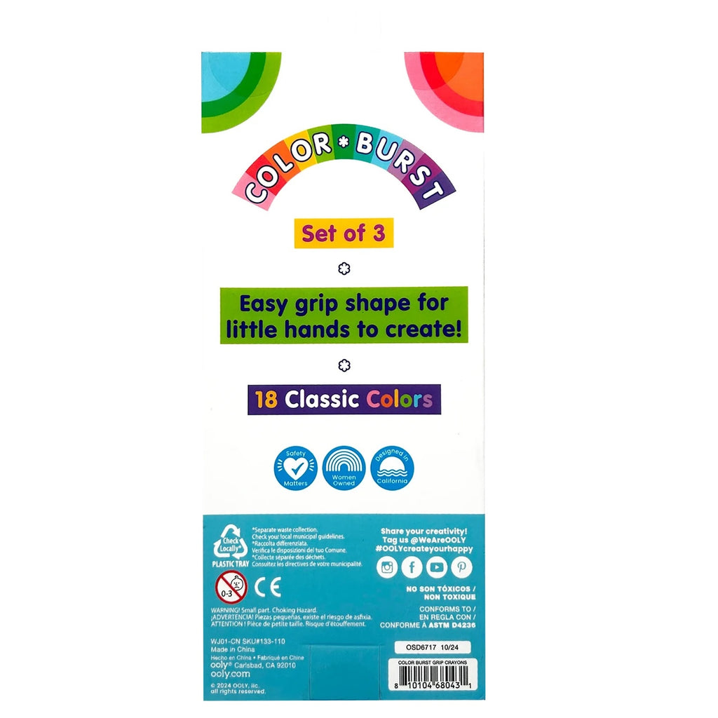 COLOUR BURST GRIP CRAYONS