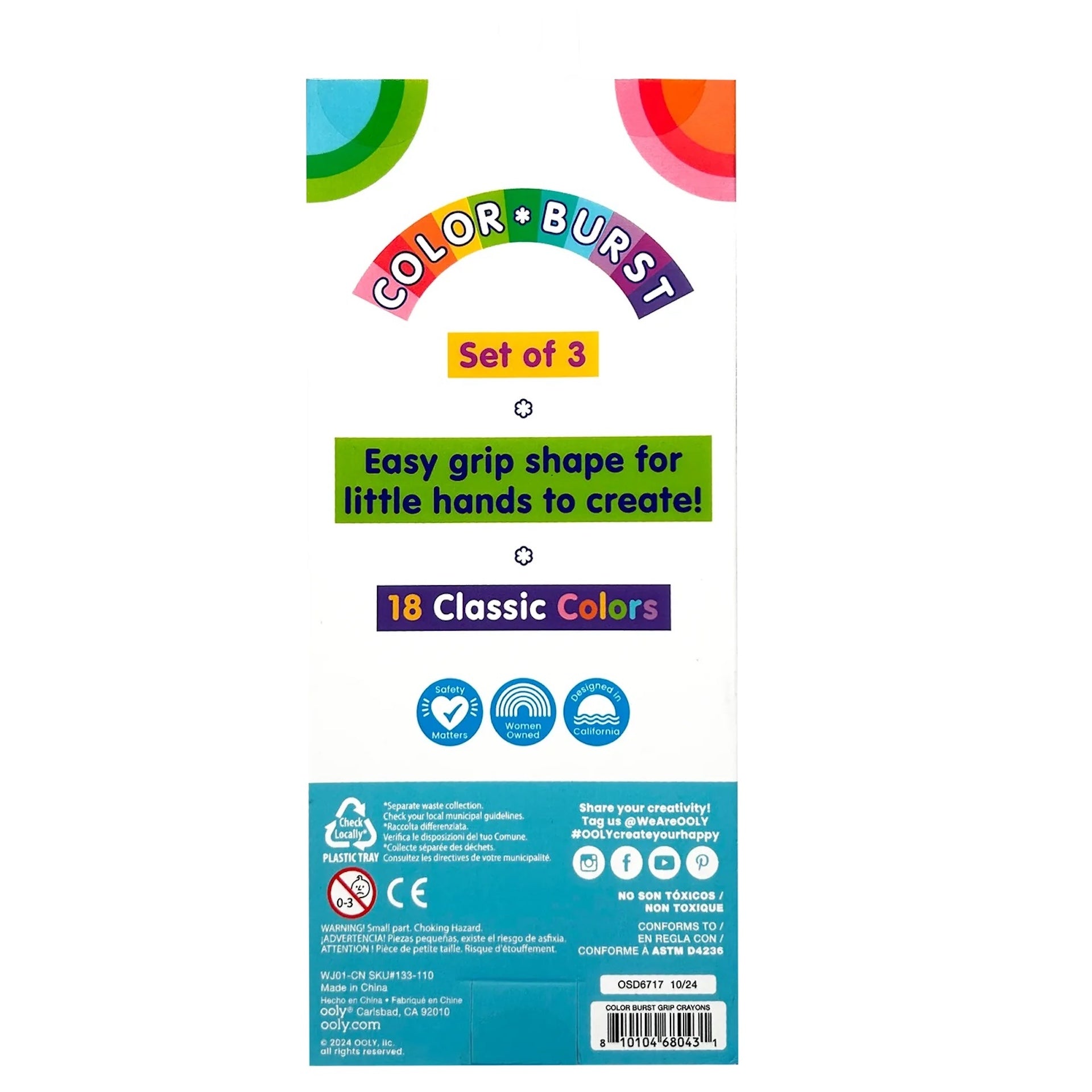COLOUR BURST GRIP CRAYONS