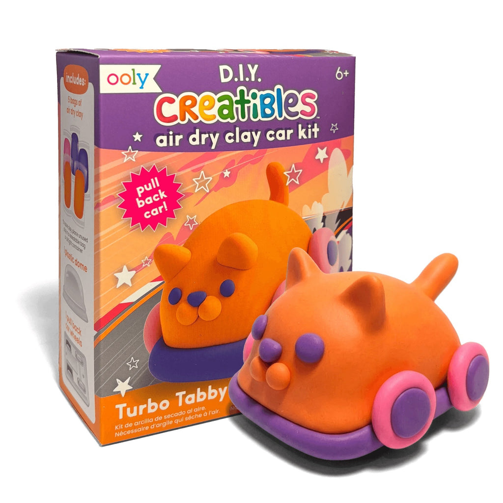 CREATIBLES DIY AIR DRY CLAY CAR KIT - TURBO TABBY