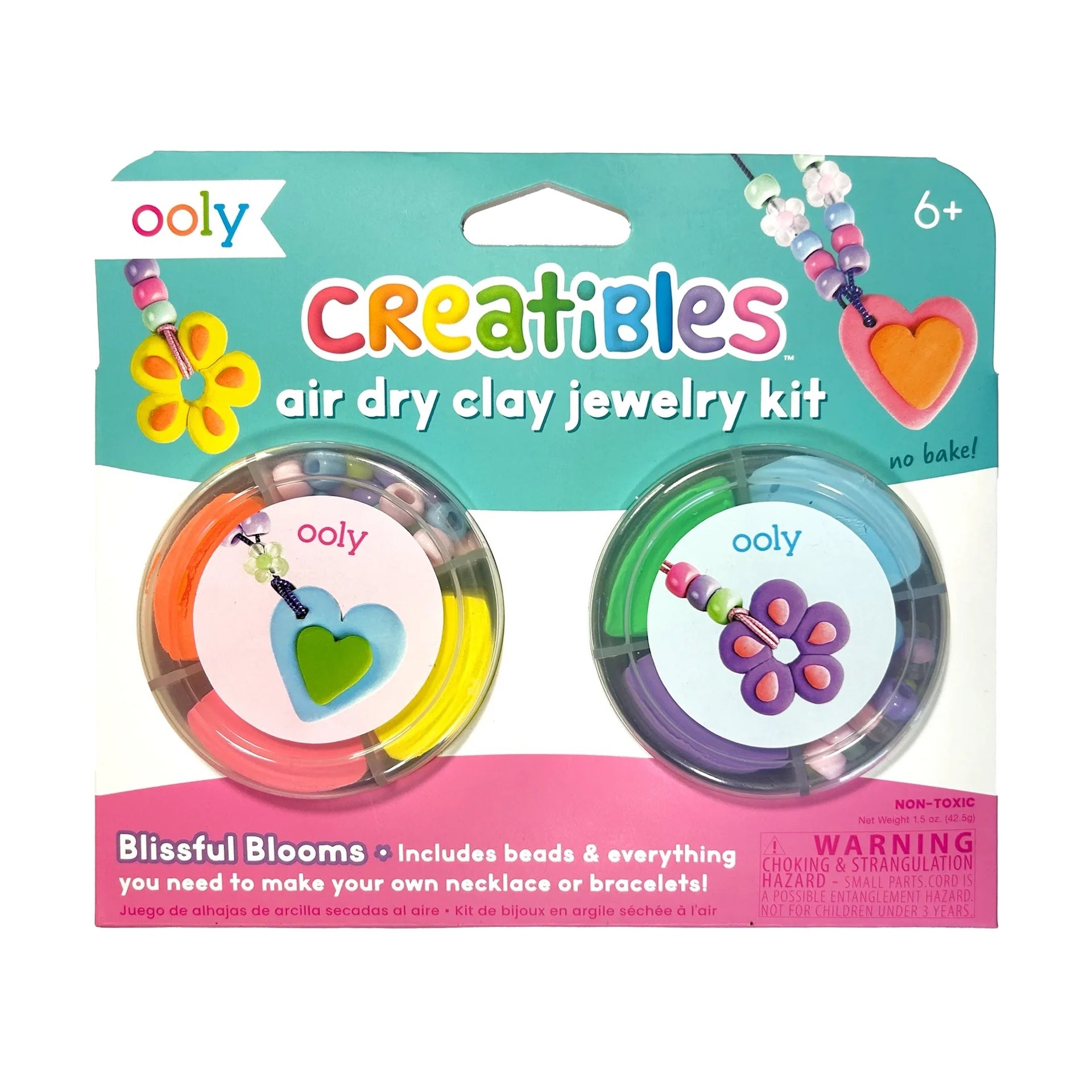 CREATIBLES DIY AIR DRY CLAY JEWELLERY KIT- BLISSFUL BLOOMS (6 YEARS+)
