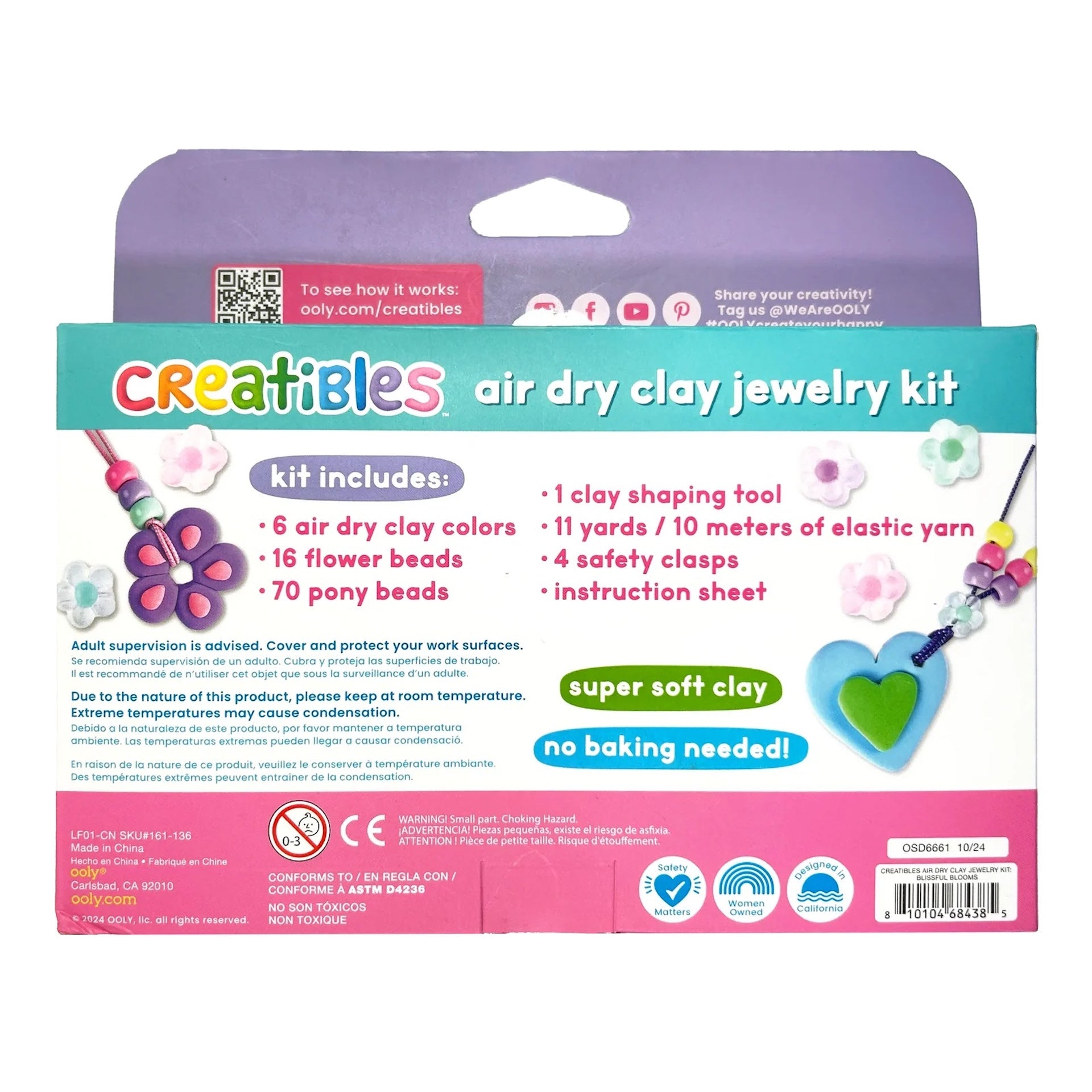 CREATIBLES DIY AIR DRY CLAY JEWELLERY KIT- BLISSFUL BLOOMS (6 YEARS+)