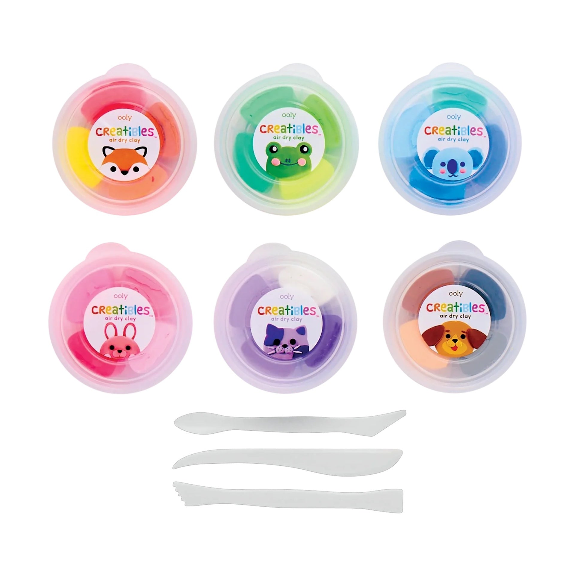 CREATIBLES DIY AIR DRY CLAY KIT - 24 COLOURS + TOOLS