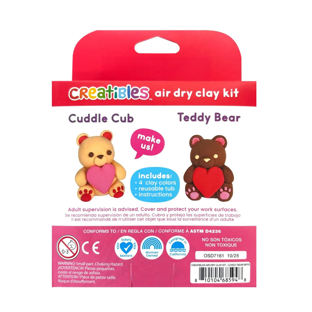 CREATIBLES DIY AIR DRY CLAY KIT 4 PIECE SET (6 YEARS+) - LOVELY BEARS
