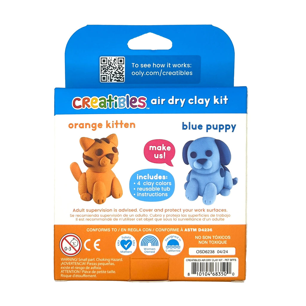 CREATIBLES DIY AIR DRY CLAY KIT 4 PIECE SET - PETS (6 YEARS+)