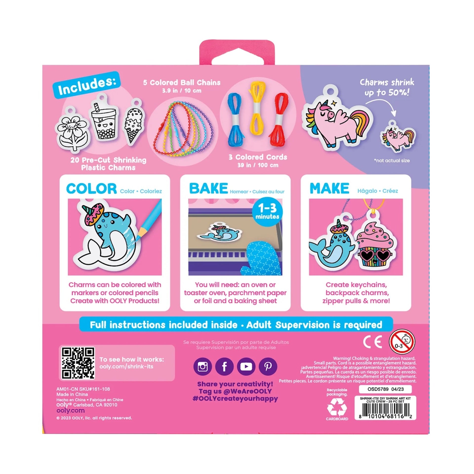 DIY SHRINK IT ART KIT - CUTE CREW (6 YEARS+)