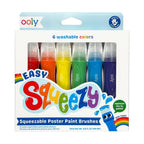 EASY SQUEEZABLE PAINT BRUSHES - SET OF 6 (3 YEARS+)