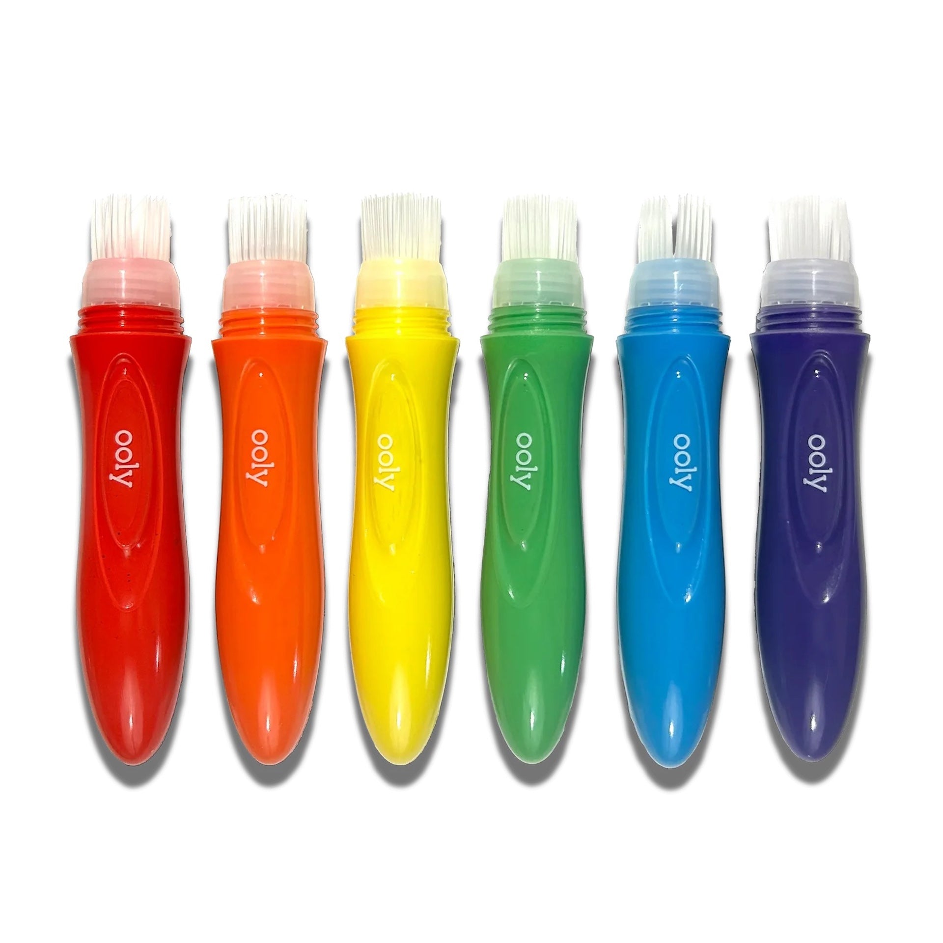 EASY SQUEEZABLE PAINT BRUSHES - SET OF 6 (3 YEARS+)