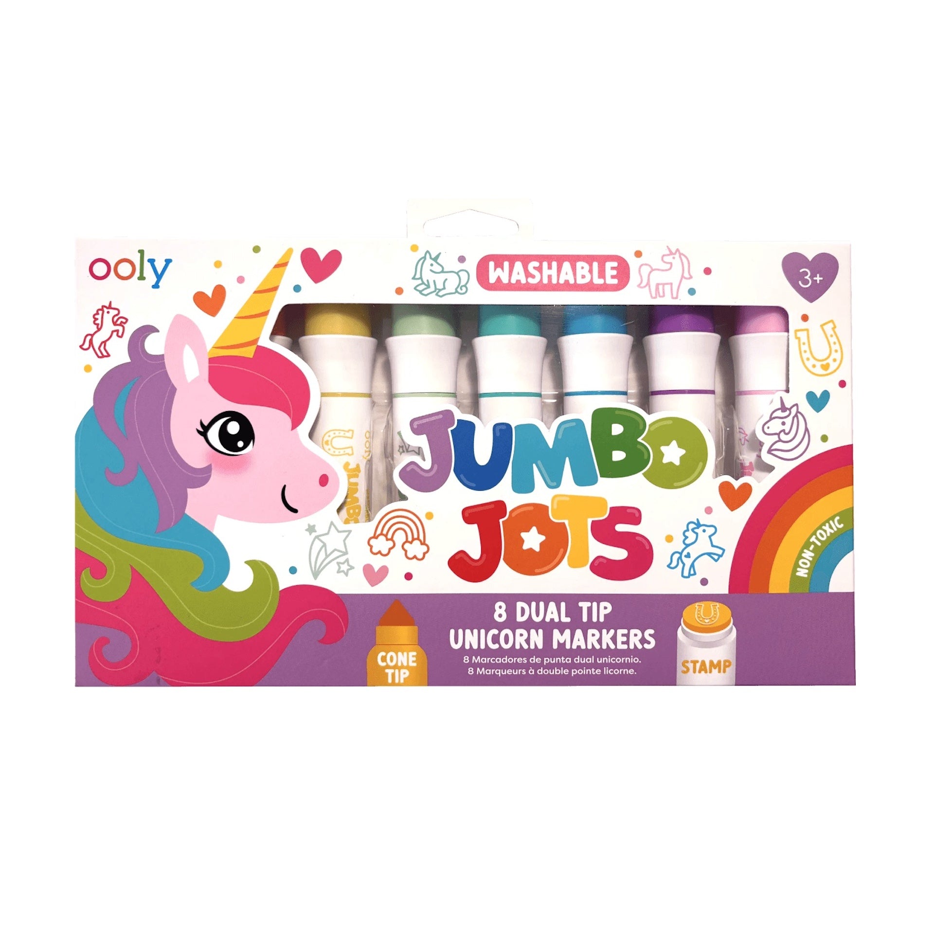 JUMBO JOTS - DUAL TIP CONE & STAMP MARKERS - UNICORN
