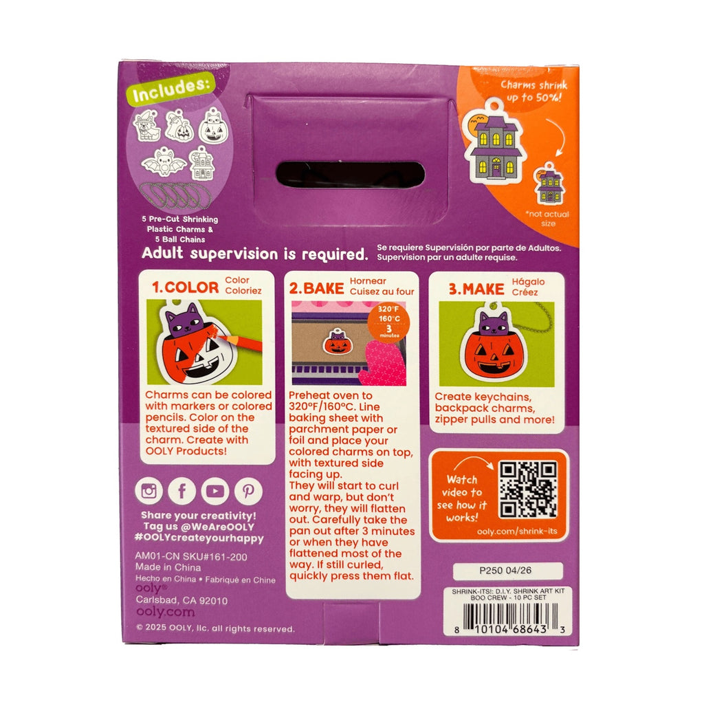 MINI DIY SHRINK-IT ART KIT - BOO BUDDIES