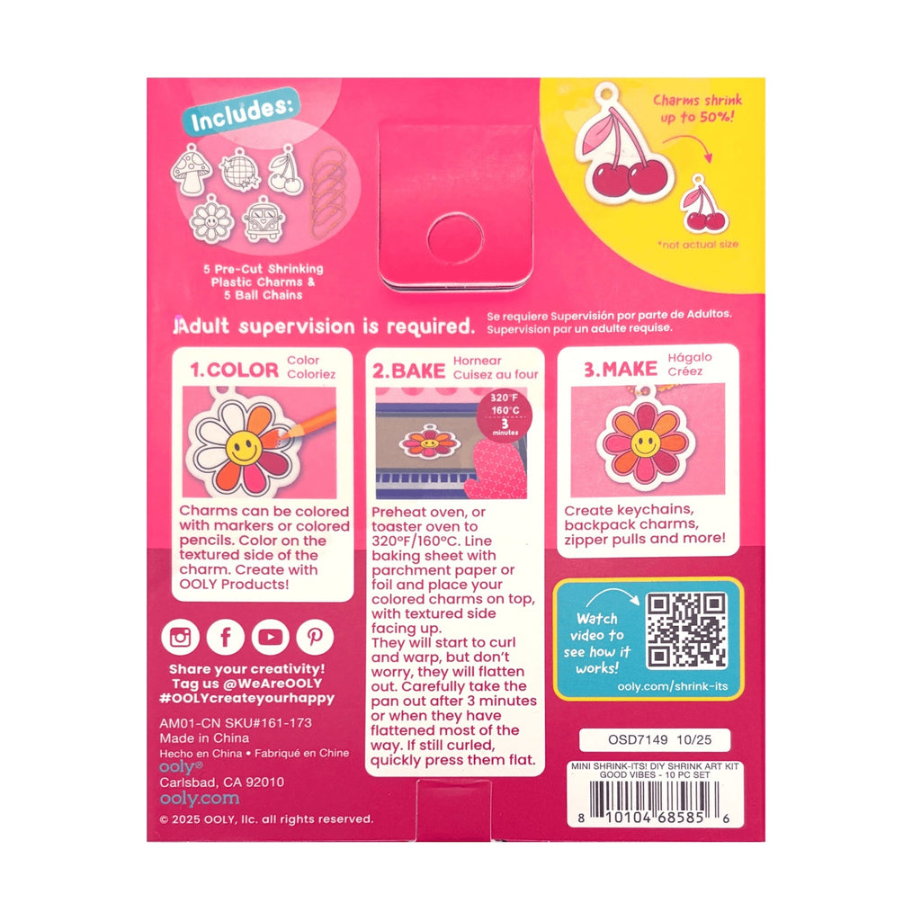 MINI DIY SHRINK-IT ART KIT - GOOD VIBES