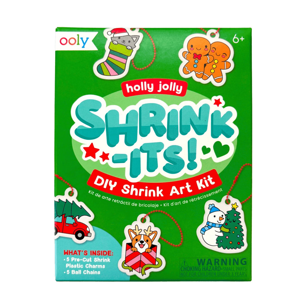 MINI DIY SHRINK-IT ART KIT - HOLLY JOLLY