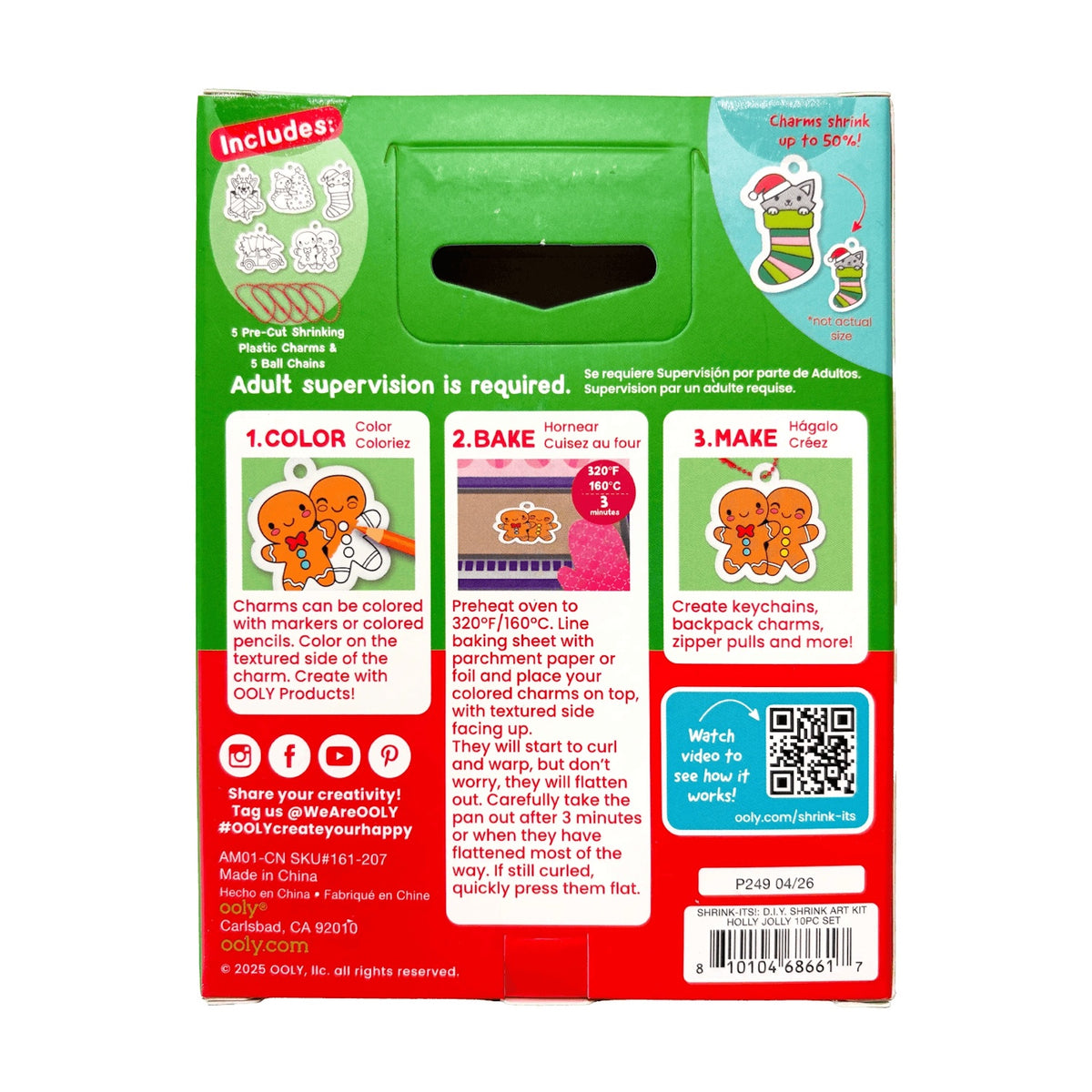MINI DIY SHRINK-IT ART KIT - HOLLY JOLLY