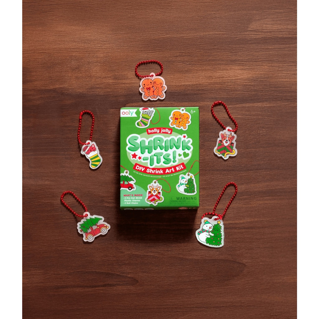 MINI DIY SHRINK-IT ART KIT - HOLLY JOLLY