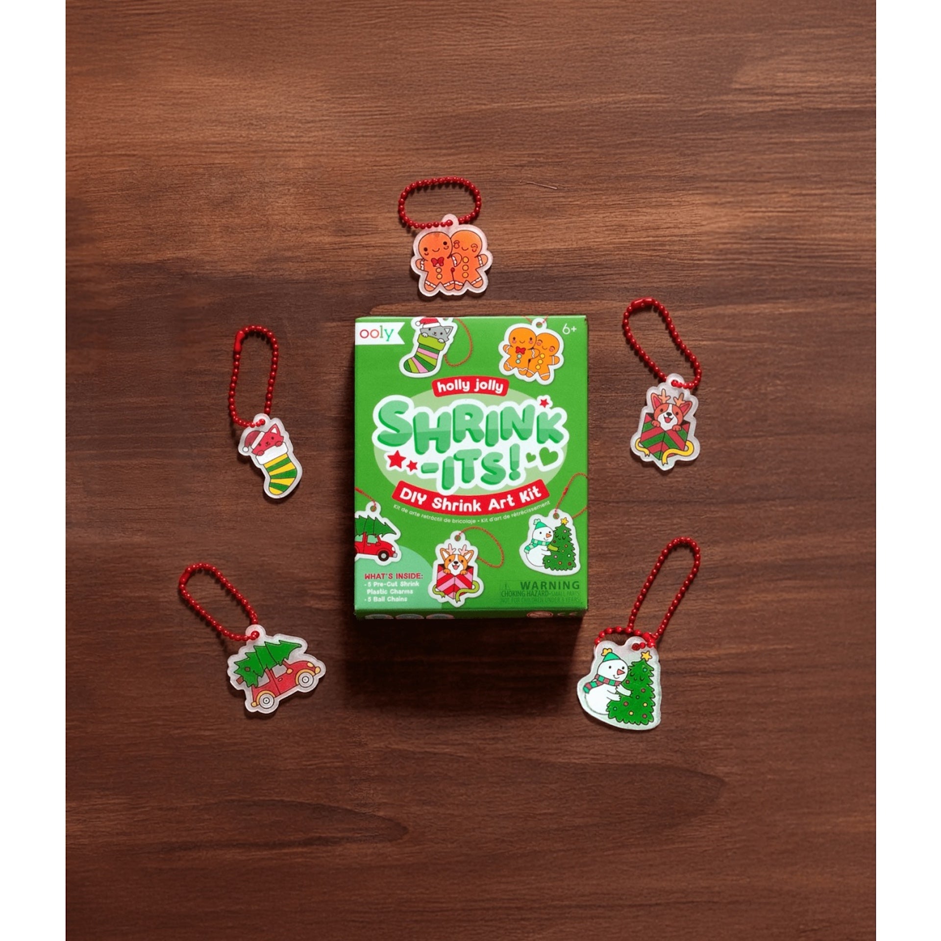 MINI DIY SHRINK-IT ART KIT - HOLLY JOLLY