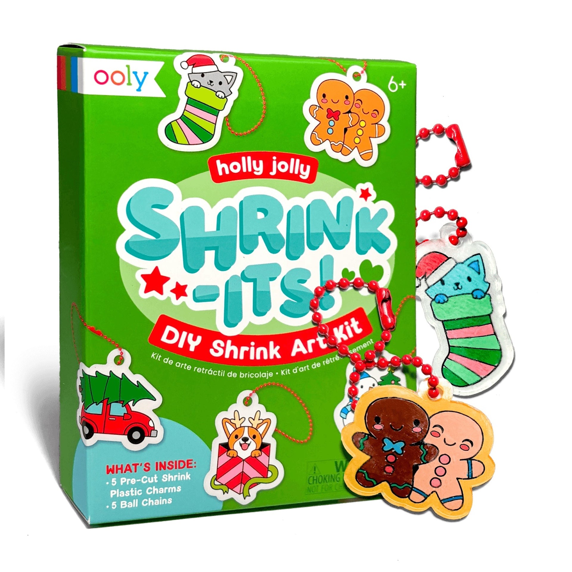 MINI DIY SHRINK-IT ART KIT - HOLLY JOLLY