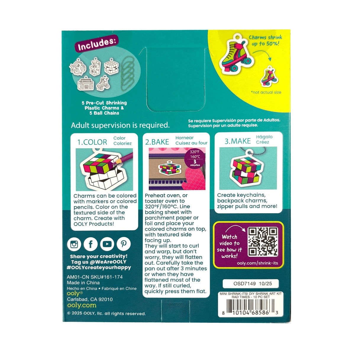 MINI DIY SHRINK-IT ART KIT - RAD TIMES
