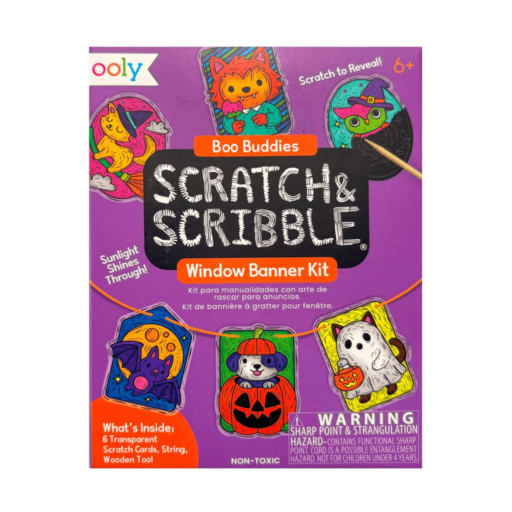MINI SCRATCH & SCRIBBLE - WINDOW BANNER KIT - BOO BUDDIES